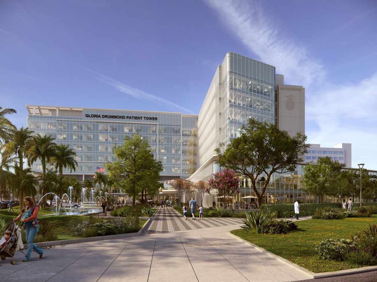 Gloria Drummond Patient Tower, Boca Raton Regional Hospital — drywall and metal stud framing by Southmost Drywall